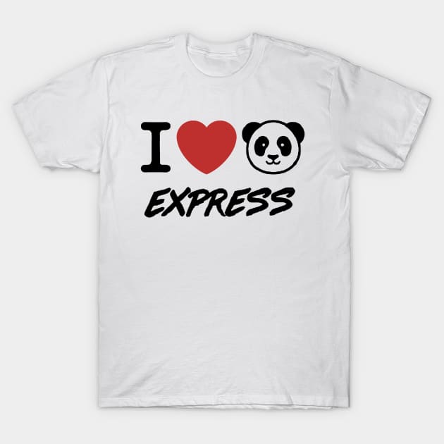 Wei Chen's I heart Panda Express (American born Chinese) T-Shirt by shopanniekat